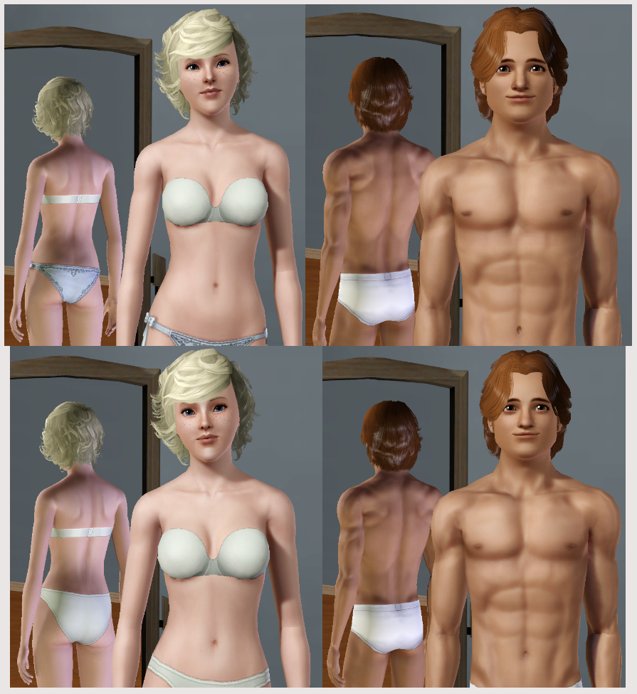 sims 3 default skin with nipples